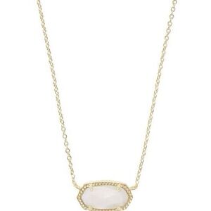 Kendra Scott Elisa White Pendant Necklace